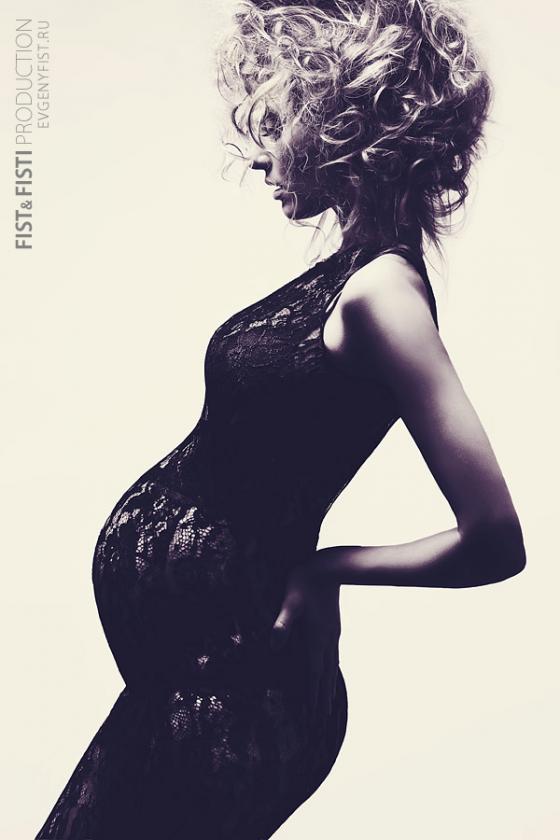 Фотосессия беременная женщина в платье 