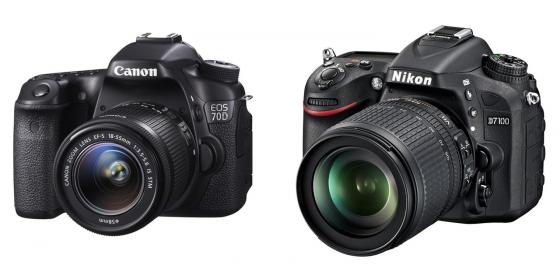 CANON EOS 70D и NIKON D7100