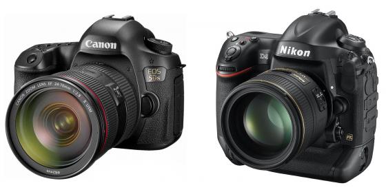 CANON EOS 5DS R и Nikon D4
