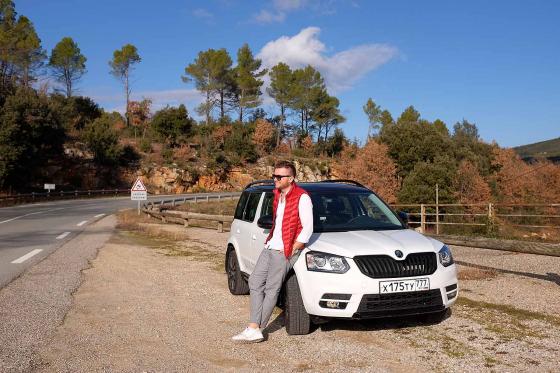 Евгений Фист на тест-драйве автомобиля Skoda Yeti