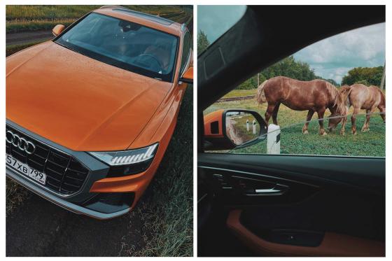 Audi Q8 фотография спереди и фото в салоне