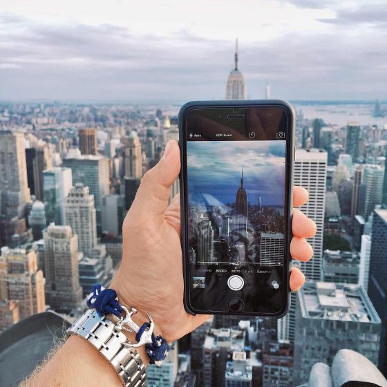 Фото iPhone с камерой с видом на Нью-Йорк