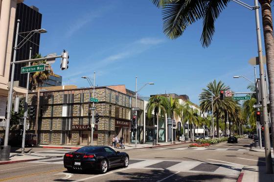 Магазин BVULGARI в Лос-Анджелесе на улице Rodeo Drive