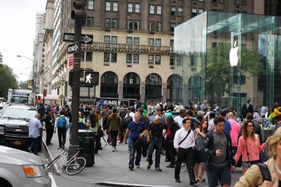 Apple Store магазин в Нью-Йорке